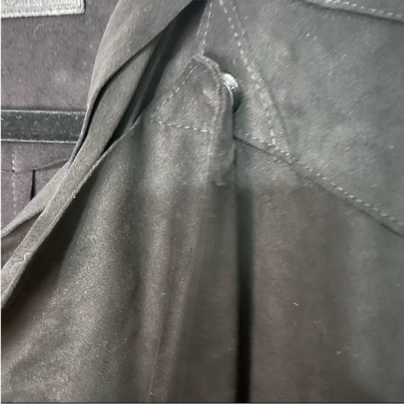 Blank NYC Cloud Nine Drape Faux Suede Jacket Black - Picture 5 of 9